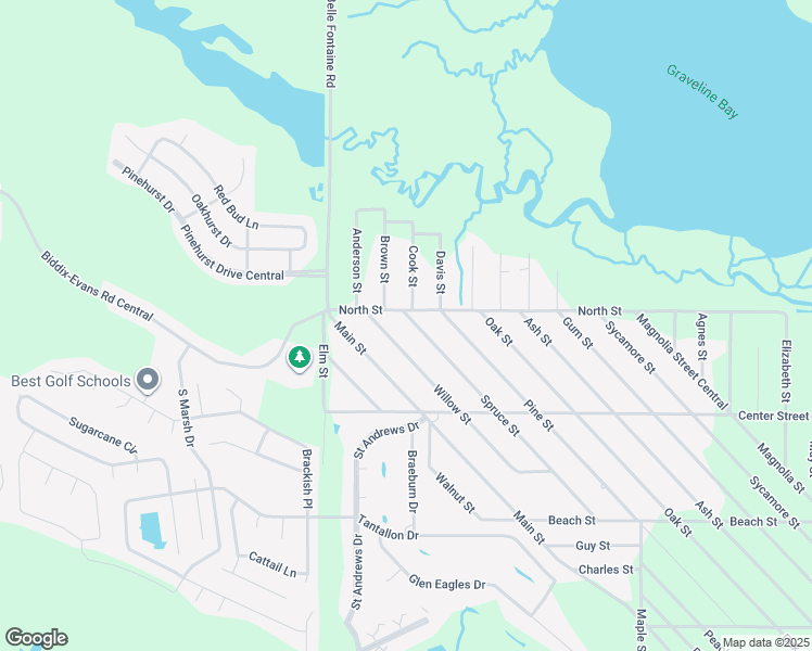 map of restaurants, bars, coffee shops, grocery stores, and more near 1500-1516 Cook St in Ocean Springs