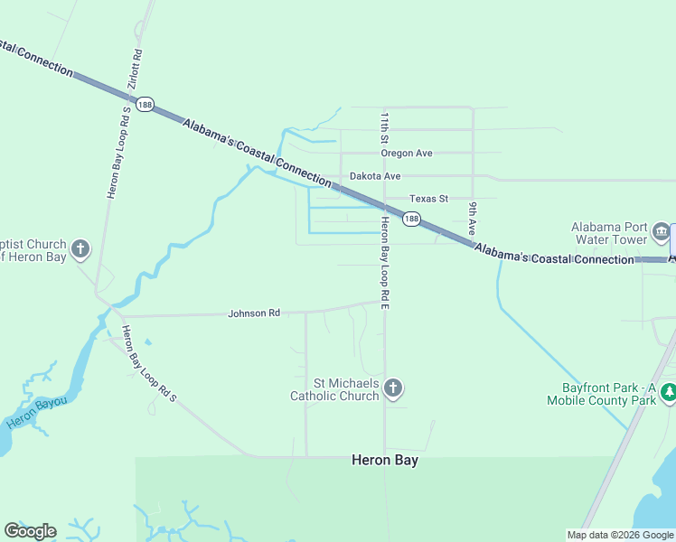map of restaurants, bars, coffee shops, grocery stores, and more near 3931 Alabama Street in Coden