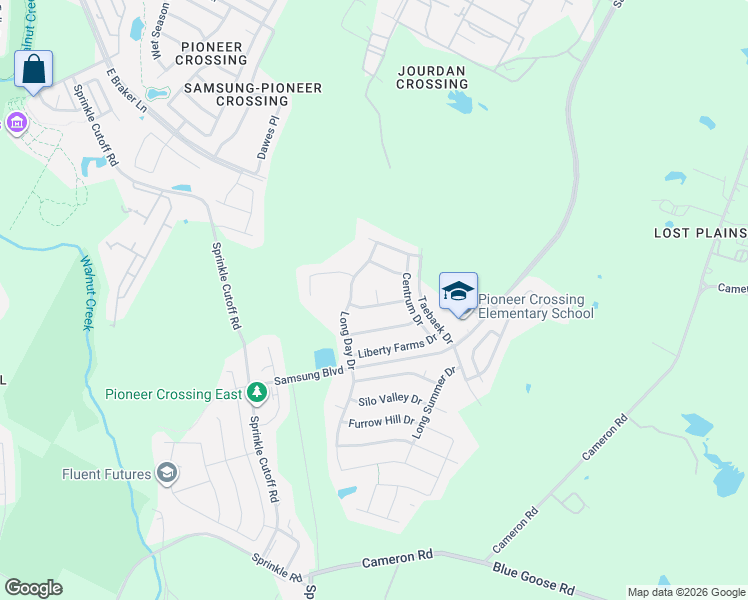 map of restaurants, bars, coffee shops, grocery stores, and more near 3004 Cain Harvest Cove in Austin