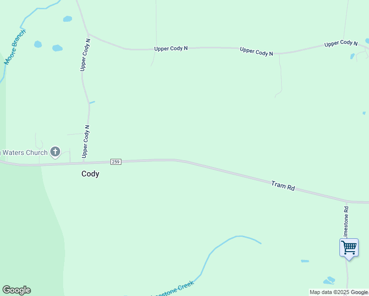 map of restaurants, bars, coffee shops, grocery stores, and more near 3230 Tram Road in Monticello