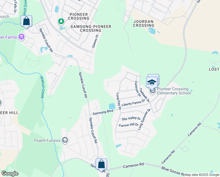 map of restaurants, bars, coffee shops, grocery stores, and more near 10909 Short Springs Drive in Austin