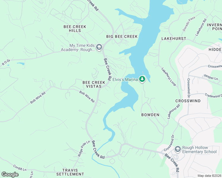 map of restaurants, bars, coffee shops, grocery stores, and more near 3511 Bee Creek Road in Spicewood