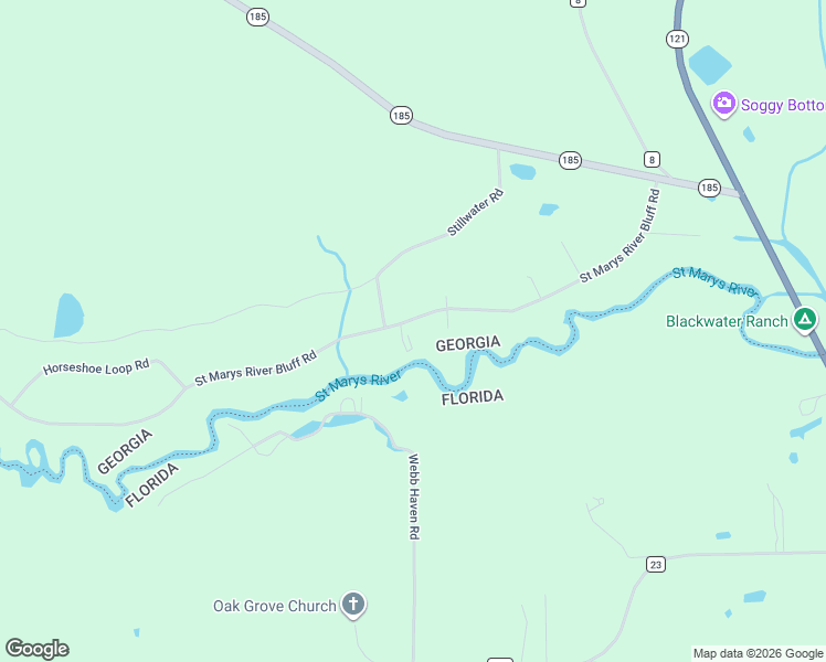 map of restaurants, bars, coffee shops, grocery stores, and more near 699 Saint Marys River Bluff Road in Saint George