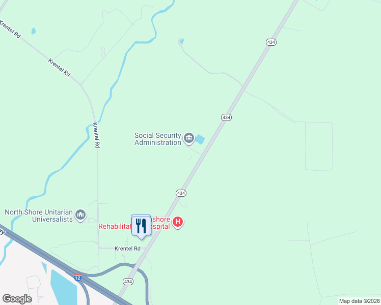 map of restaurants, bars, coffee shops, grocery stores, and more near 64285 Louisiana 434 in Lacombe