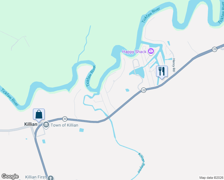map of restaurants, bars, coffee shops, grocery stores, and more near 20269 Linda Drive in Springfield
