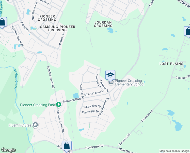 map of restaurants, bars, coffee shops, grocery stores, and more near 3004 Centrum Drive in Austin