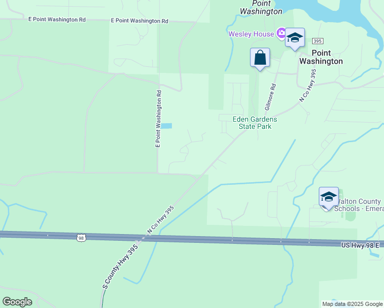 map of restaurants, bars, coffee shops, grocery stores, and more near 178 Montclair Avenue in Santa Rosa Beach
