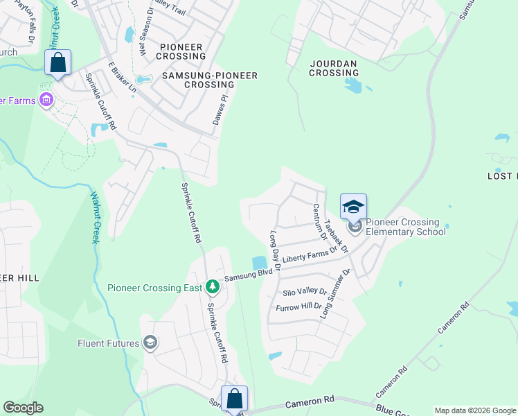 map of restaurants, bars, coffee shops, grocery stores, and more near 11025 Short Springs Drive in Austin