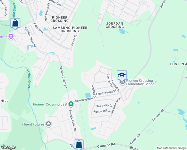 map of restaurants, bars, coffee shops, grocery stores, and more near 11025 Short Springs Drive in Austin