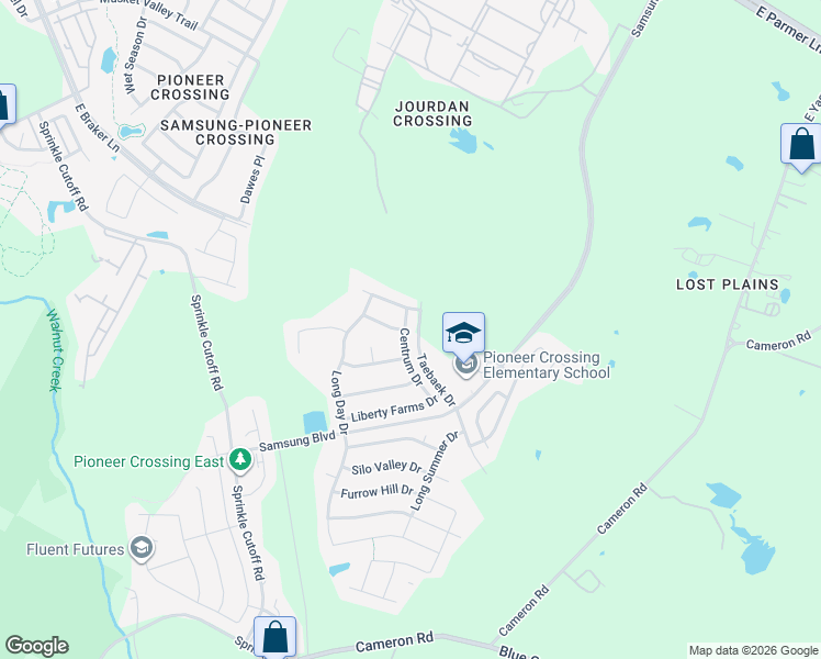map of restaurants, bars, coffee shops, grocery stores, and more near 3004 Centrum Drive in Austin