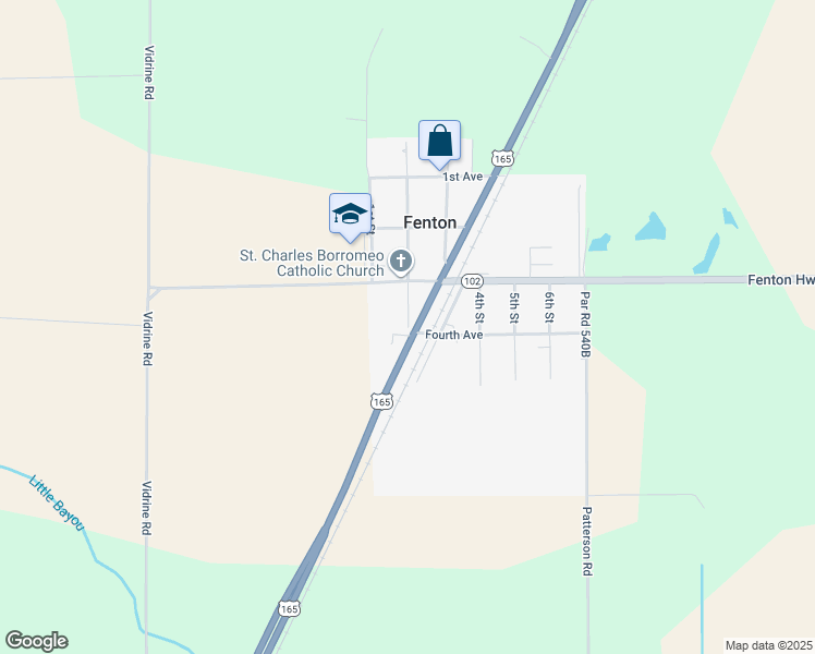 map of restaurants, bars, coffee shops, grocery stores, and more near 409 2nd Street in Fenton