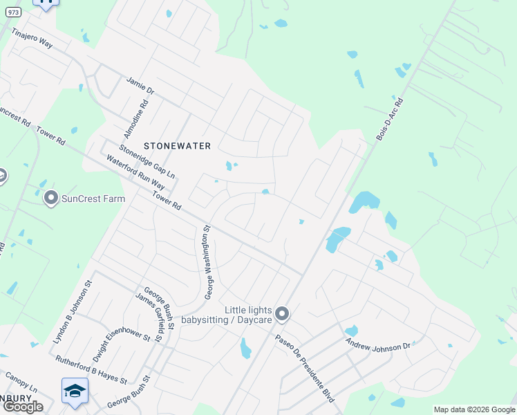 map of restaurants, bars, coffee shops, grocery stores, and more near 13417 Robert Wagner Bend in Manor