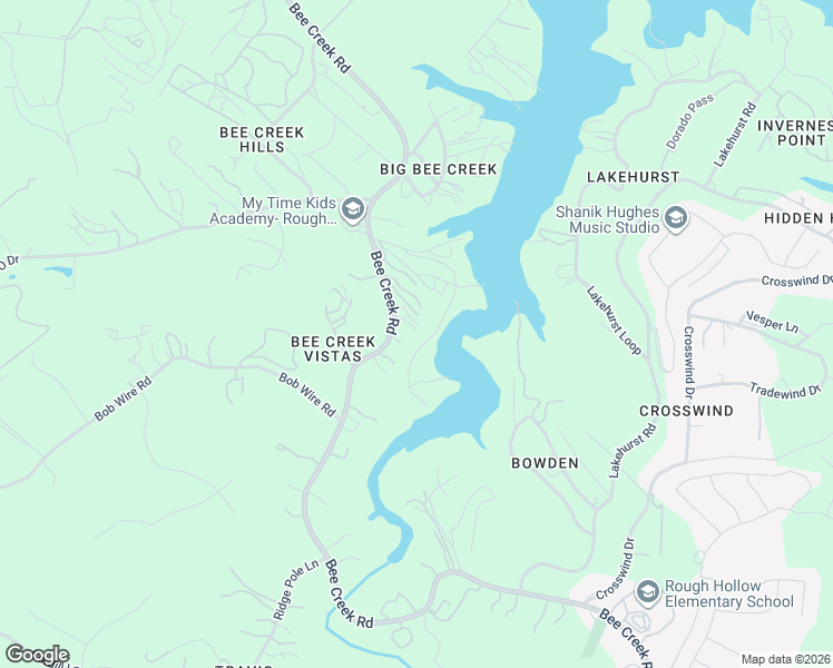 map of restaurants, bars, coffee shops, grocery stores, and more near 3501 Bee Creek Road in Spicewood