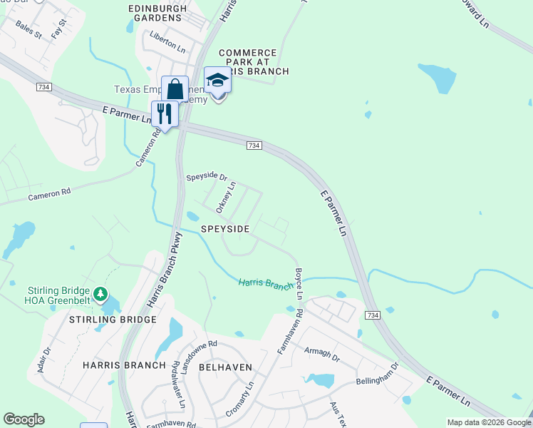 map of restaurants, bars, coffee shops, grocery stores, and more near 12317 Innes View Road in Manor