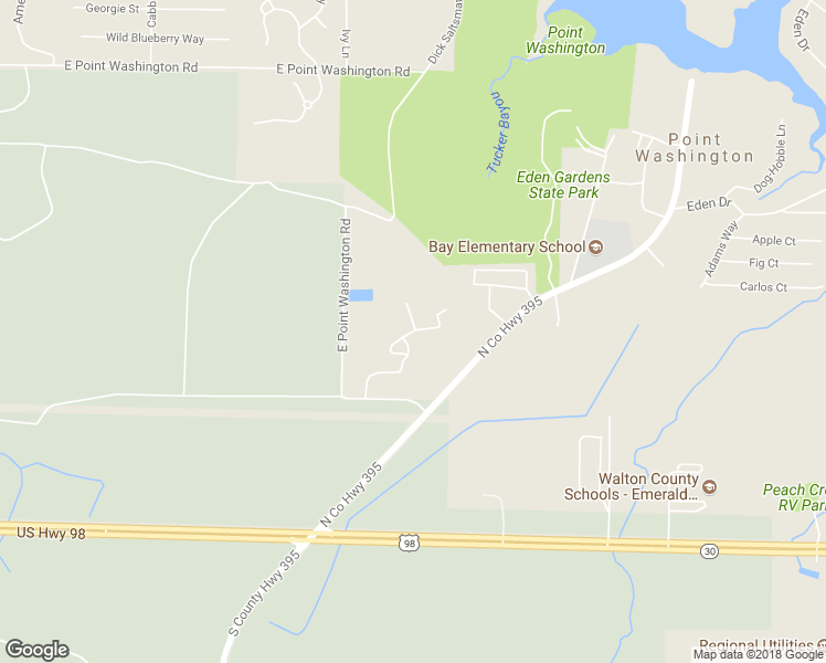 map of restaurants, bars, coffee shops, grocery stores, and more near Melrose Avenue in Santa Rosa Beach
