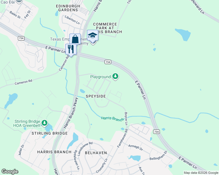 map of restaurants, bars, coffee shops, grocery stores, and more near 12317 Innes View Road in Manor