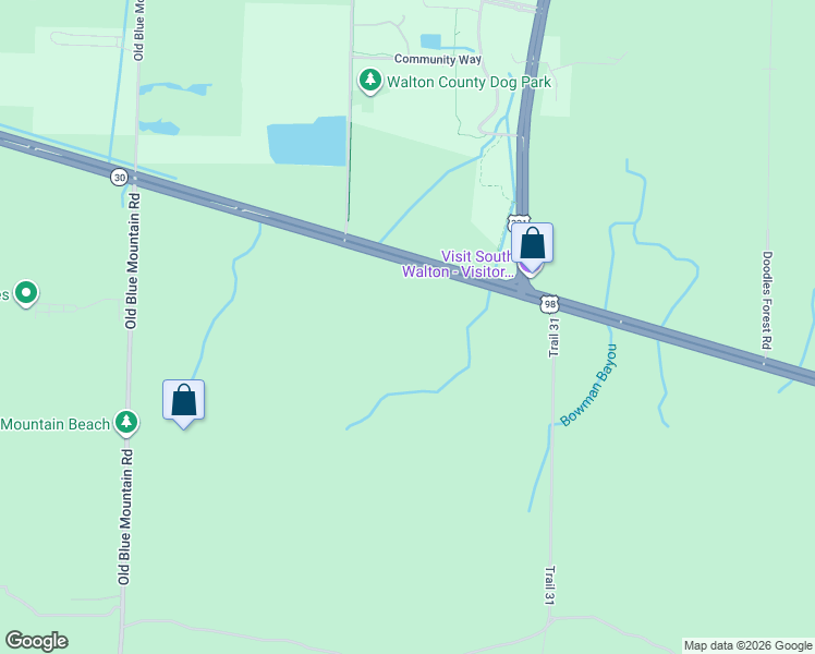 map of restaurants, bars, coffee shops, grocery stores, and more near Florida 30 in Santa Rosa Beach