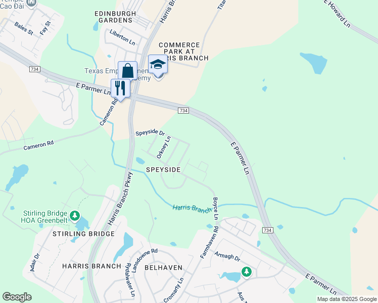 map of restaurants, bars, coffee shops, grocery stores, and more near 12317 Innes View Road in Manor