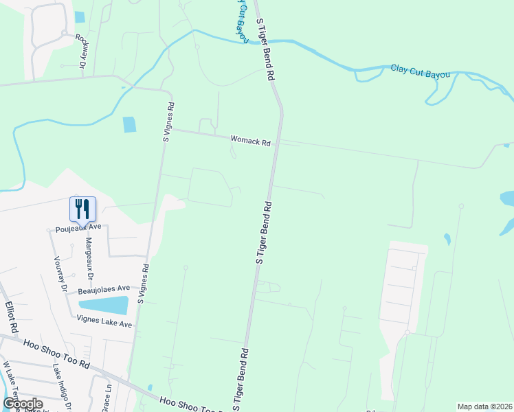 map of restaurants, bars, coffee shops, grocery stores, and more near 9246 South Tiger Bend Road in Baton Rouge