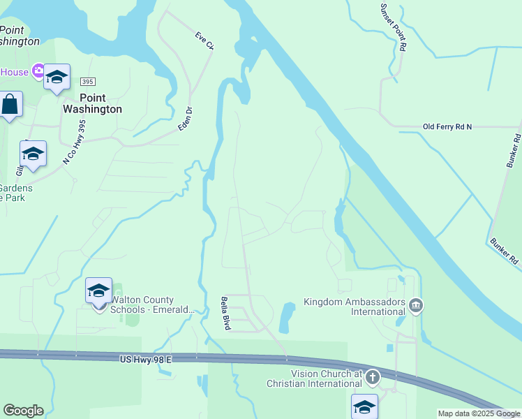 map of restaurants, bars, coffee shops, grocery stores, and more near 84 Lamon Drive in Santa Rosa Beach
