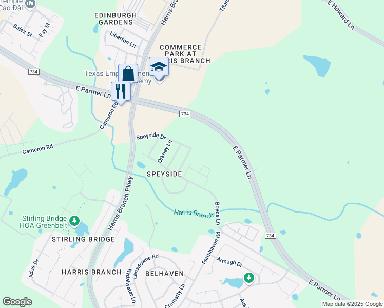 map of restaurants, bars, coffee shops, grocery stores, and more near 12317 Innes View Road in Manor