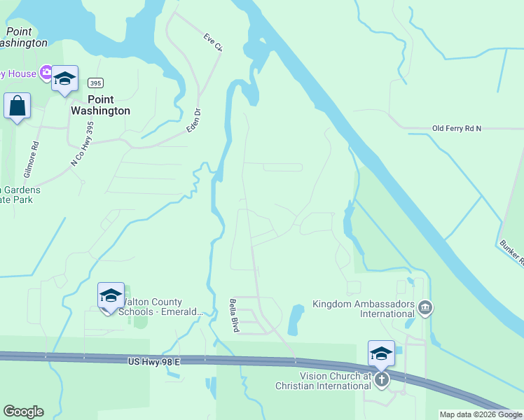 map of restaurants, bars, coffee shops, grocery stores, and more near 84 Lamon Drive in Santa Rosa Beach
