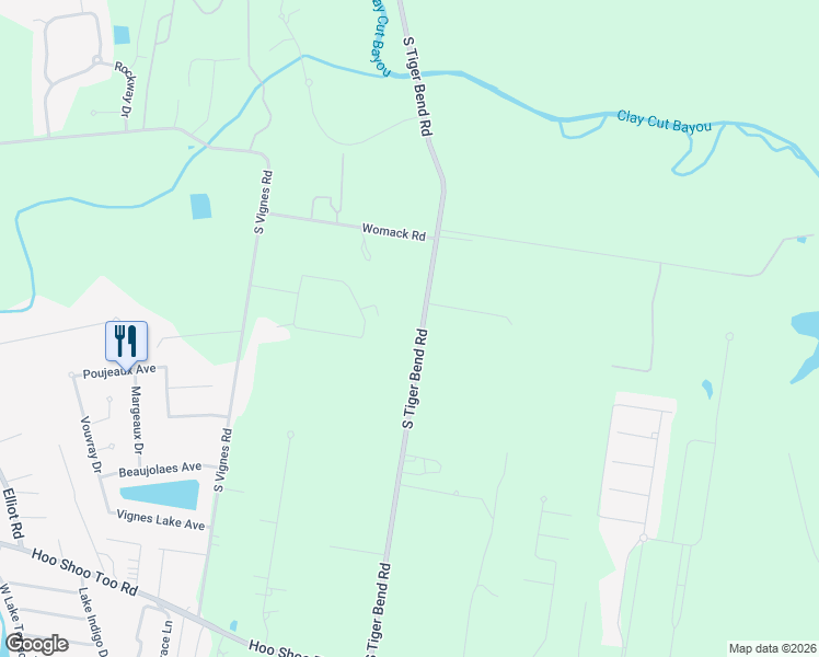 map of restaurants, bars, coffee shops, grocery stores, and more near 9246 South Tiger Bend Road in Baton Rouge