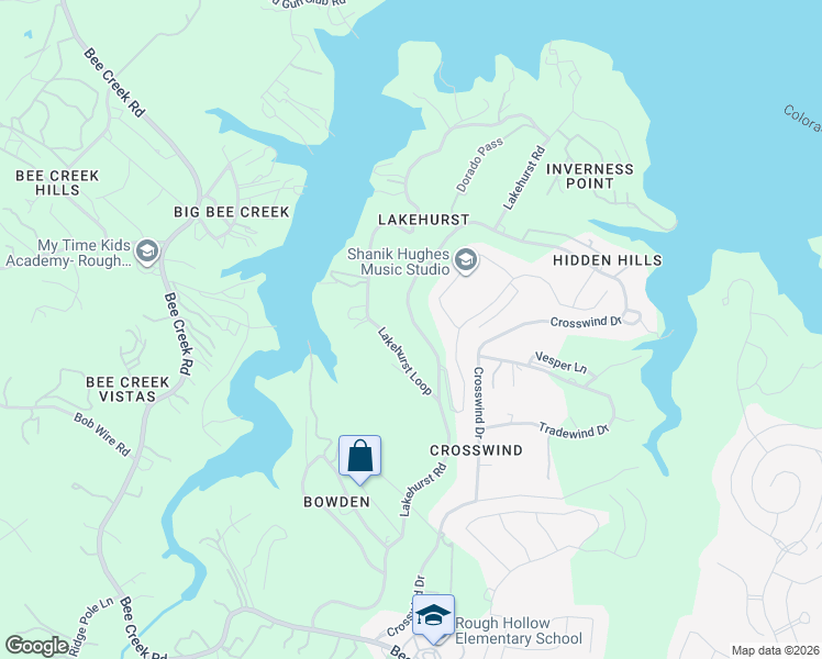 map of restaurants, bars, coffee shops, grocery stores, and more near 19526 Lakehurst Loop in Austin