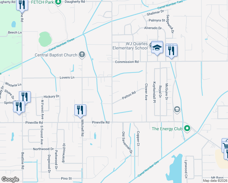 map of restaurants, bars, coffee shops, grocery stores, and more near 5558 Daugherty Road in Long Beach