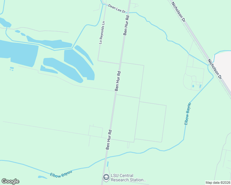 map of restaurants, bars, coffee shops, grocery stores, and more near 2410 Ben Hur Road in Baton Rouge