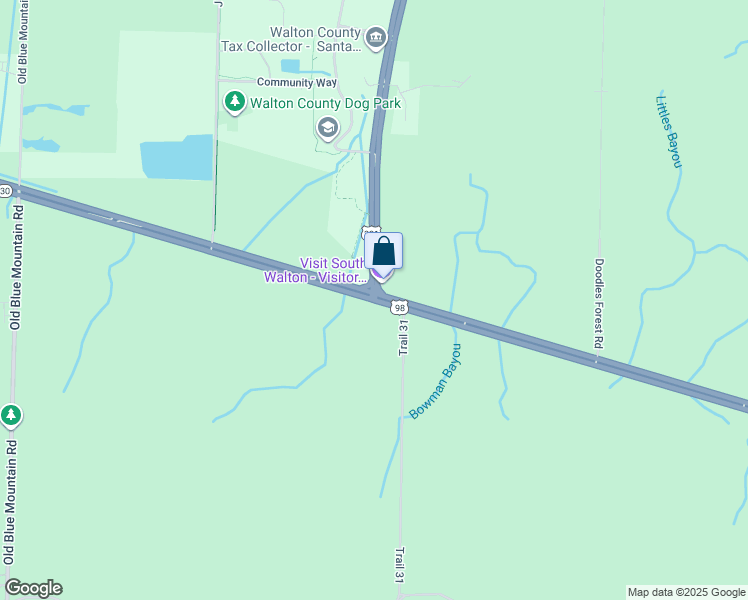 map of restaurants, bars, coffee shops, grocery stores, and more near US Highway 98 in SANTA RSA BCH