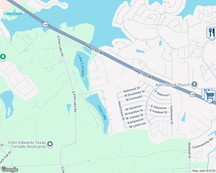 map of restaurants, bars, coffee shops, grocery stores, and more near 1175 Oak Lane in Montgomery