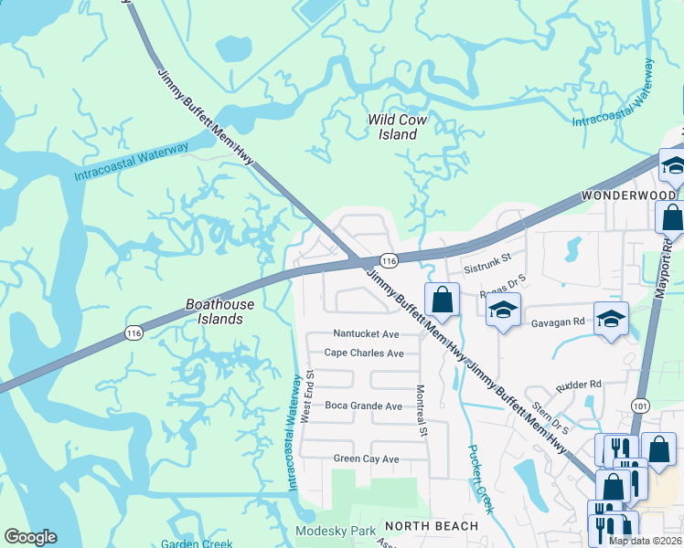 map of restaurants, bars, coffee shops, grocery stores, and more near in Jacksonville
