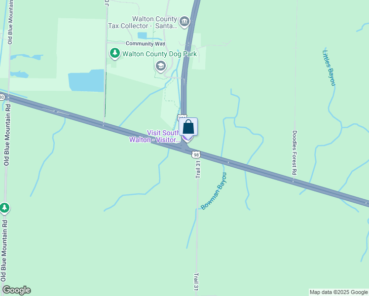 map of restaurants, bars, coffee shops, grocery stores, and more near Florida 30 & Florida 83 in Santa Rosa Beach