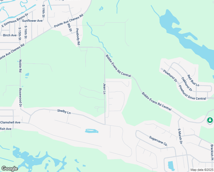 map of restaurants, bars, coffee shops, grocery stores, and more near Jean Lane in Ocean Springs