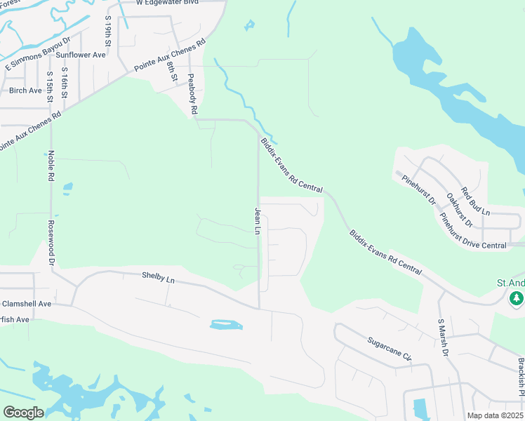map of restaurants, bars, coffee shops, grocery stores, and more near Jean Lane in Ocean Springs