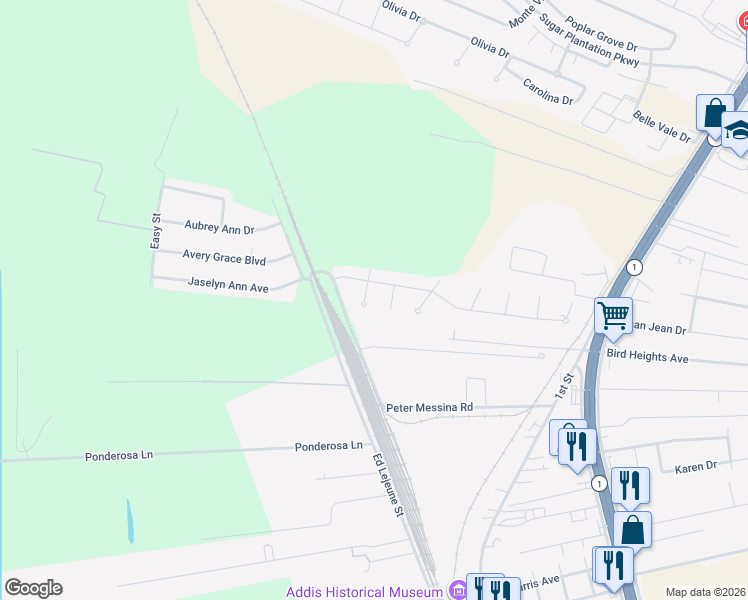 map of restaurants, bars, coffee shops, grocery stores, and more near 7145 Rue Grand Pre in Addis