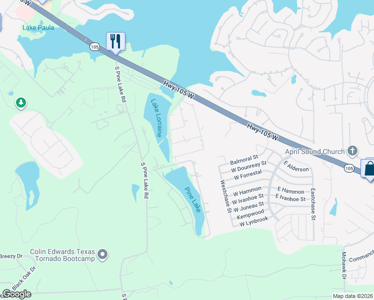 map of restaurants, bars, coffee shops, grocery stores, and more near 1190 Oak Lane in Montgomery