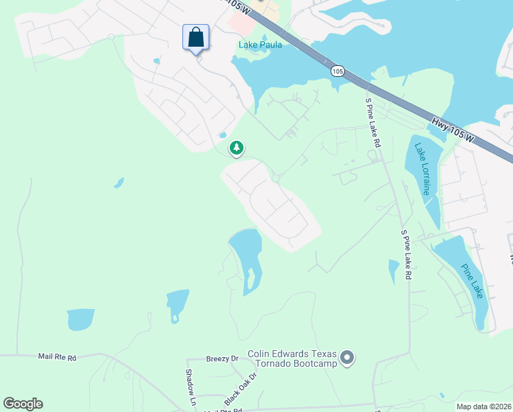 map of restaurants, bars, coffee shops, grocery stores, and more near in Conroe