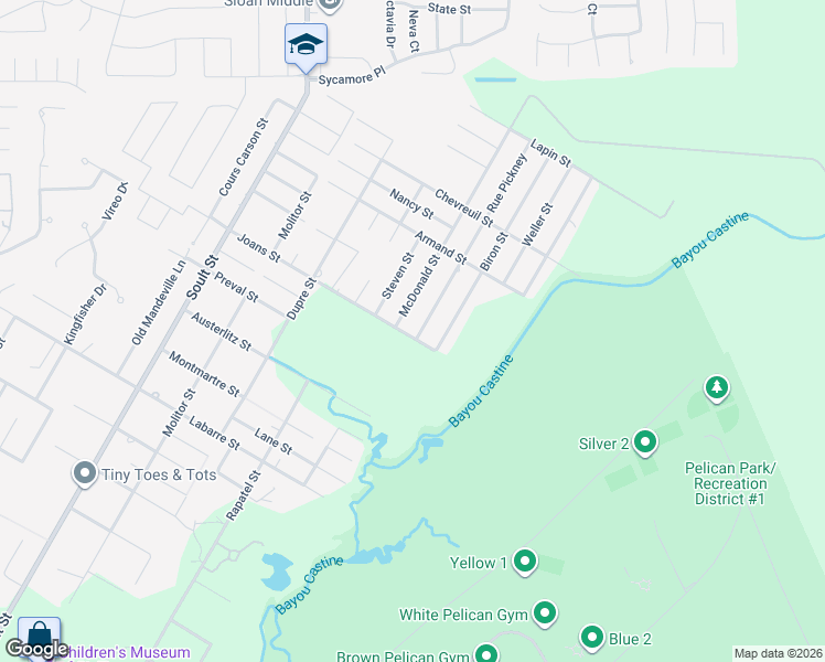 map of restaurants, bars, coffee shops, grocery stores, and more near 2004 Rue Pickney in Mandeville