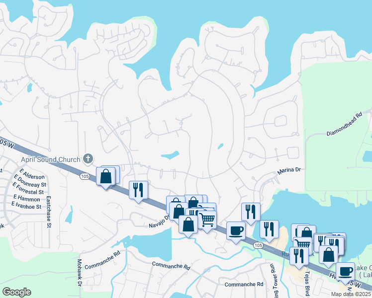 map of restaurants, bars, coffee shops, grocery stores, and more near 200 Springs Edge Drive in Montgomery