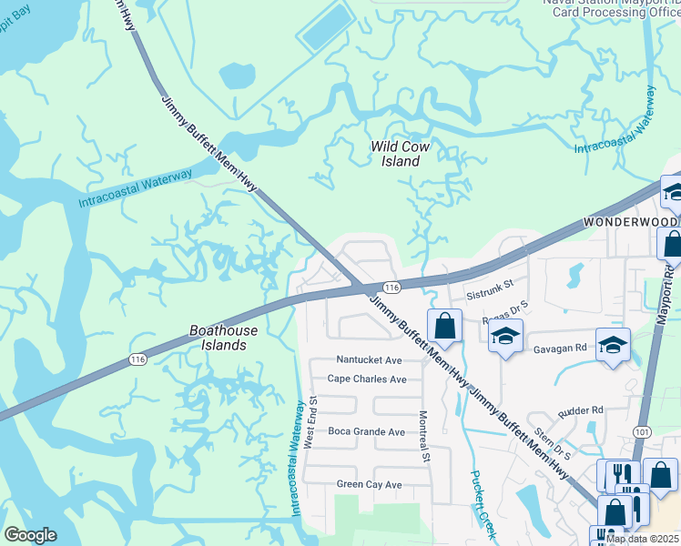 map of restaurants, bars, coffee shops, grocery stores, and more near 2900 2900-1 Sr A1A Ap in Jacksonville