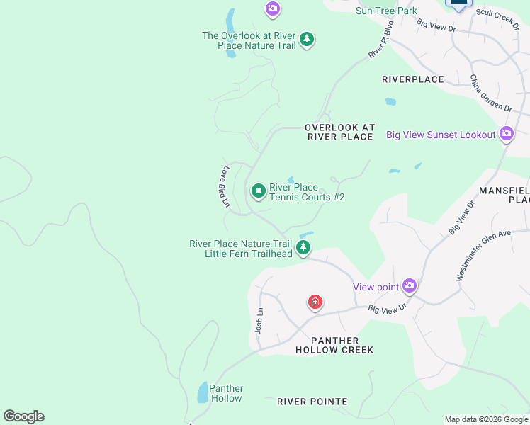 map of restaurants, bars, coffee shops, grocery stores, and more near 4009 River Place Boulevard in Austin