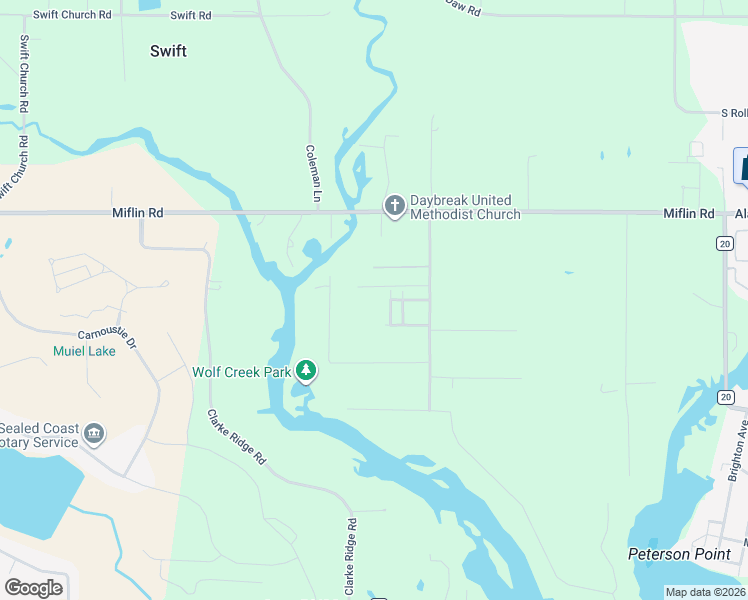 map of restaurants, bars, coffee shops, grocery stores, and more near 23792 Shorty Lane in Elberta