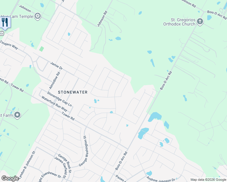 map of restaurants, bars, coffee shops, grocery stores, and more near 13905 Charles Abraham Way in Manor