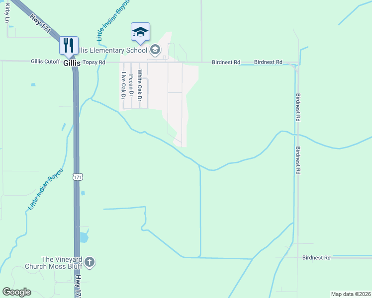 map of restaurants, bars, coffee shops, grocery stores, and more near 4026 Bertie Ann Road in Lake Charles
