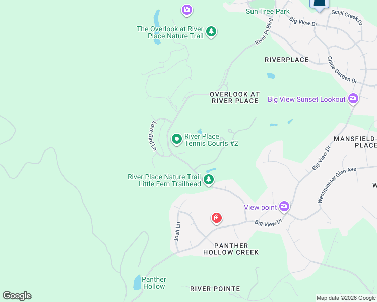 map of restaurants, bars, coffee shops, grocery stores, and more near 4005 River Place Boulevard in Austin
