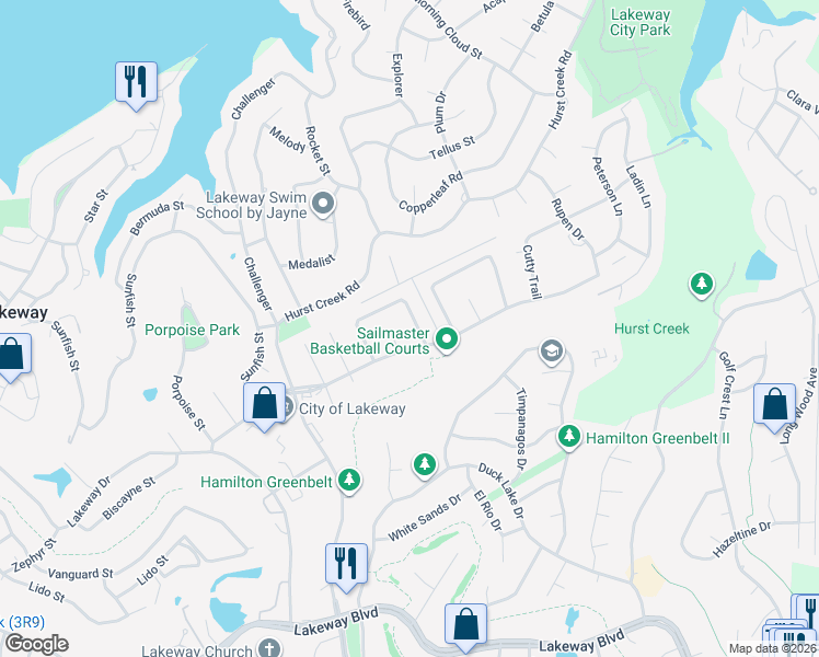 map of restaurants, bars, coffee shops, grocery stores, and more near 291 Mooring Circle in Austin