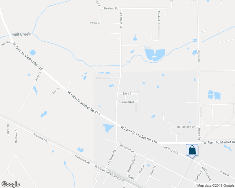 map of restaurants, bars, coffee shops, grocery stores, and more near 100 Easy Street in Silsbee