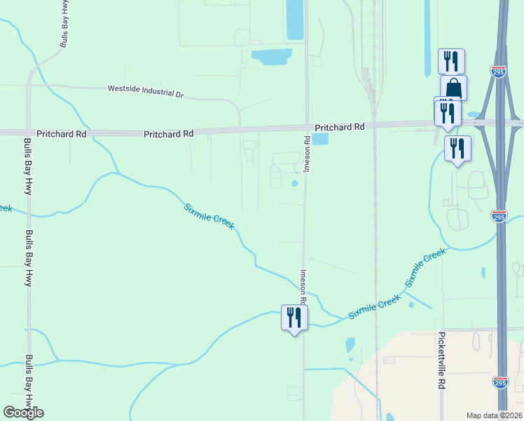 map of restaurants, bars, coffee shops, grocery stores, and more near 3801 Dottie Road in Jacksonville